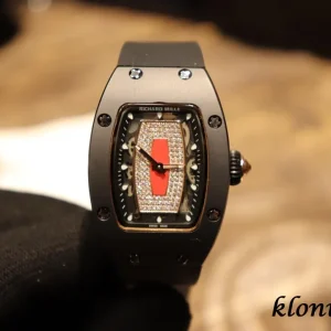 Richard Mille RM007 45mm Rotgold Zifferblatt Schweizer Automatikwerk Kautschukarmband 1:1 Clone Watch