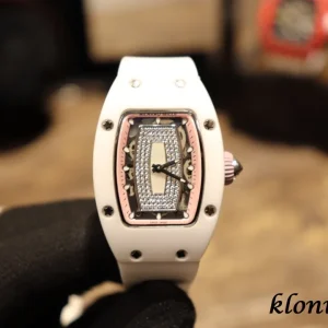 Richard Mille RM 007 31mm Weißes Zifferblatt Automatik Kautschukarmband 1:1 Clone Watch