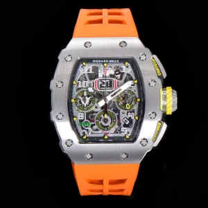 Richard Mille RM011-03Ti 45mm Black Dial Automatic Rubber Band 1:1 Clone Watch