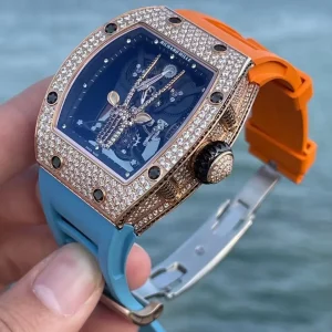 Richard Mille RM 011 45mm Blaue Zifferblatt Automatik Kautschukarmband 1:1 Clone Watch