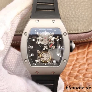 Richard Mille RM 011 45mm Blaue Zifferblatt Automatik Kautschukarmband 1:1 Clone Watch