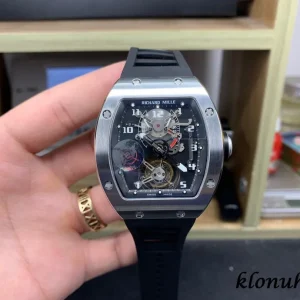 Richard Mille RM 011 45mm Blaue Zifferblatt Automatik Kautschukarmband 1:1 Clone Watch