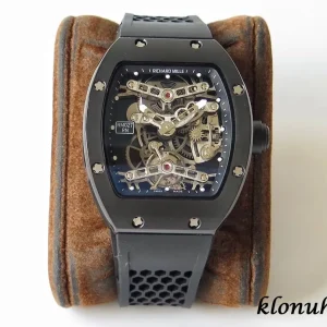 Richard Mille RM027 40mm Schwarzes Zifferblatt Automatik Kautschukarmband 1:1 Clone Watch