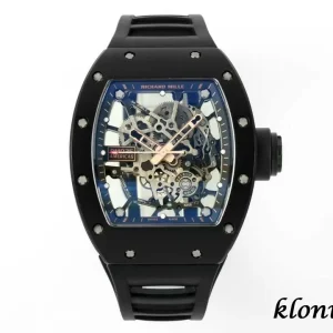 Richard Mille RM035 Americas 45mm Blaue Zifferblatt Automatik Kautschukarmband 1:1 Clone Watch