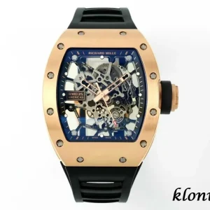Richard Mille RM035 42mm Blaue Zifferblatt Automatik Kautschukarmband 1:1 Clone Watch