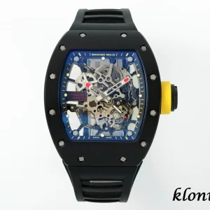 Richard Mille RM035 45mm Blaue Zifferblatt Automatik Kautschukarmband 1:1 Clone Watch