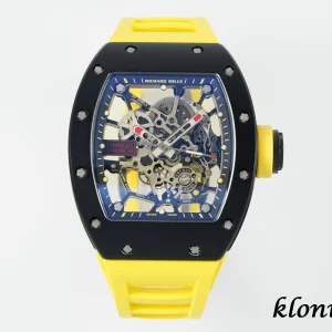 Richard Mille RM035 42mm Blaues Zifferblatt Automatik Kautschukarmband 1:1 Clone Watch