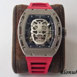 Richard Mille RM052 Skull 45mm Black Dial Swiss Automatic Rubber 1:1 Clone Watch