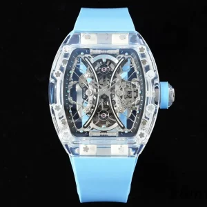 Richard Mille RM 053-02 45mm Blaue Zifferblatt Automatik Kautschukarmband 1:1 Clone Watch