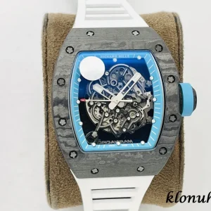 Richard Mille RM055 45mm Blaues Zifferblatt Automatik Kautschukarmband 1:1 Clone Watch