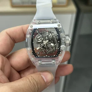 Richard Mille RM055 46mm Transparent Swiss Automatic Kautschukarmband 1:1 Clone Watch