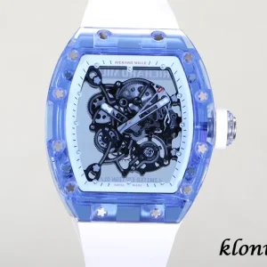Richard Mille RM055 43mm Transparent Swiss Automatic Kautschukarmband 1:1 Clone Watch