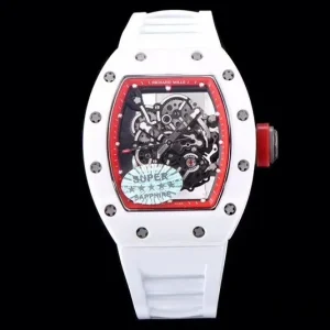Richard Mille RM055 42mm White Dial Swiss Automatic Kautschukarmband 1:1 Clone Watch