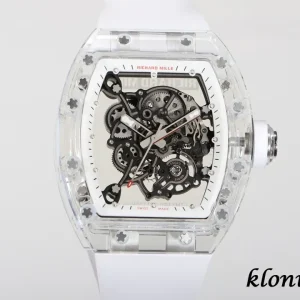 Richard Mille RM055 430mm White Skeleton Swiss Automatic Kautschukarmband 1:1 Clone Watch