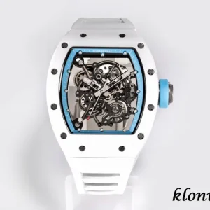 Richard Mille RM055 49.90x42.70mm Skeleton Swiss Automatic Kautschukarmband 1:1 Clone Watch