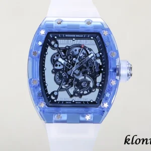 Richard Mille RM055 430mm White Skeleton Swiss Automatic Kautschukarmband 1:1 Clone Watch