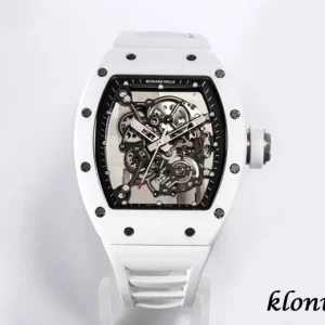 Richard Mille RM055 49.90x42.70mm Skeleton Dial Swiss Automatic Rubber Band 1:1 Clone Watch