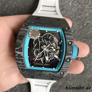 Richard Mille RM055 Abu Dhabi Yas Marina Circuit 45mm Skeleton Dial Swiss Automatic Kautschukarmband 1:1 Clone Watch