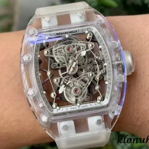 Richard Mille RM056 45mm Transparent Swiss Automatic Kautschukarmband 1:1 Clone Watch