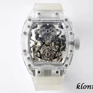 Richard Mille RM056 45mm Transparent Swiss Automatic Kautschukarmband 1:1 Clone Watch