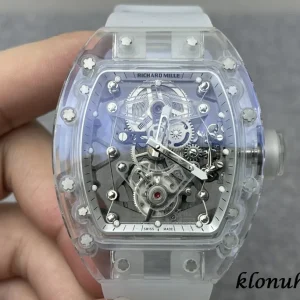 Richard Mille RM056 45mm Transparent Swiss Automatic Kautschukarmband 1:1 Clone Watch