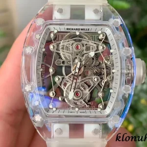 Richard Mille RM056 45mm Transparent Swiss Automatic Metalarmband 1:1 Clone Watch