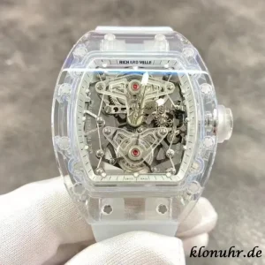 Richard Mille RM056 45mm Transparent Swiss Automatic Kautschukarmband 1:1 Clone Watch