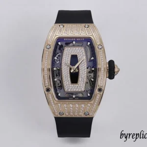 Richard Mille RM07-01 Blue Diamond Swiss Automatic Kautschukarmband 1:1 Clone Watch