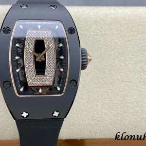 Richard Mille RM07-01 Black Diamond Swiss Automatic Kautschukarmband 1:1 Clone Watch