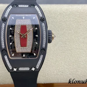 Richard Mille RM07-01 Red Lips 45mm Red Dial Automatic Kautschukarmband 1:1 Clone Watch