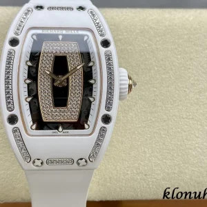 Richard Mille RM07-01 White Diamond Kautschukarmband Swiss Automatikwerk 1:1 Clone Watch