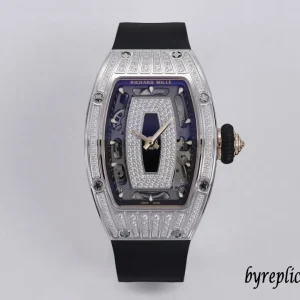 Richard Mille RM07-1 Blaue Zifferblatt Automatik Kautschukarmband 1:1 Clone Watch