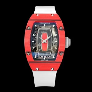Richard Mille RM 07-01 Red Dial Automatic Kautschukarmband 1:1 Clone Watch