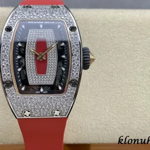 Richard Mille RM 07-01 Red Lips 31mm Red Dial Swiss Automatic Kautschukarmband 1:1 Clone Watch