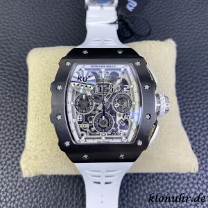 Richard Mille RM11-03 45mm White Dial Swiss Automatic Kautschukarmband 1:1 Clone Watch