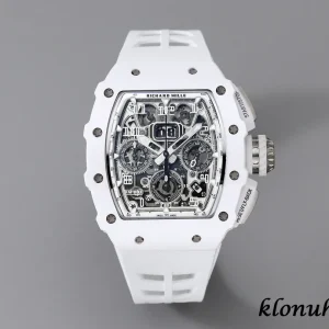 Richard Mille RM11-03 45mm White Dial Swiss Automatic Kautschukarmband 1:1 Clone Watch