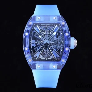 Richard Mille RM12-01 45mm Blaue Zifferblatt Automatik Kautschukarmband 1:1 Clone Watch