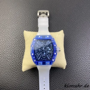 Richard Mille RM12-01 45mm Blaues Zifferblatt Automatik Kautschukarmband 1:1 Clone Watch