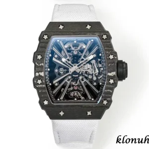 Richard Mille RM12-01 42mm Blaue Zifferblatt Automatik Kautschukarmband 1:1 Clone Watch