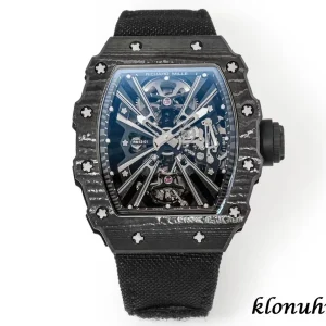 Richard Mille RM12-01 Black Skeleton Swiss Automatic Kautschukarmband 1:1 Clone Watch