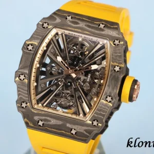 Richard Mille RM12-01 45mm Skelettgelb Swiss Automatic Kautschukarmband 1:1 Clone Watch