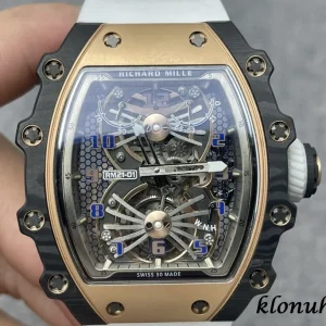 Richard Mille RM21-01 51x43mm Skeleton Dial Swiss Automatic Metalarmband 1:1 Clone Watch