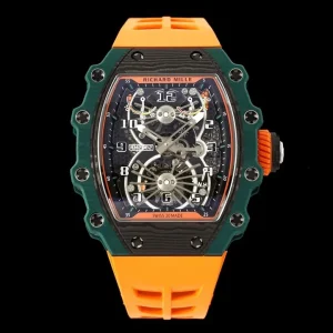 Richard Mille RM 21-02 42mm Blaue Zifferblatt Automatik Kautschukarmband 1:1 Clone Watch
