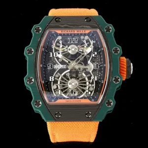 Richard Mille RM 21-02 42mm Dunkelblaues Zifferblatt Schweizer Automatikwerk Kautschukarmband 1:1 Clone Watch