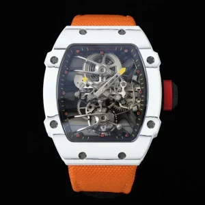 Richard Mille RM 27-02 45mm Skelettblau Schweizer Automatikwerk Kautschukarmband 1:1 Clone Watch
