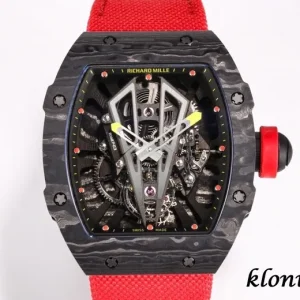 Richard Mille RM27-03 43.5mm Black Skeleton Swiss Automatic Kautschukarmband 1:1 Clone Watch