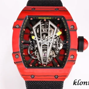 Richard Mille RM27-03 45mm Rot Automatik Kautschukarmband 1:1 Clone Watch