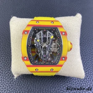 Richard Mille RM27-03 Yellow and Red Rubber Band Swiss Automatic 1:1 Clone Watch