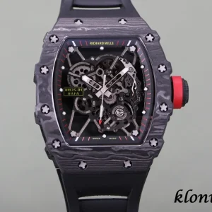 Richard Mille RM35-01 49.94mm Schwarz Automatik Kautschukarmband 1:1 Clone Watch