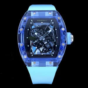 Richard Mille RM35-01 Blaue Zifferblatt Automatik Kautschukarmband 1:1 Clone Watch